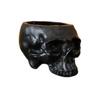 Katnetoly Vaso da Fiori in Resina Modello Teschio Umano Lavorazione Teschio Vaso da Fiori Attraente Multifunzionale per La Casa A