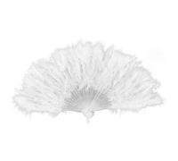 Katnetoly ventaglio della 1920 Burlesque Costume Accessorio - Bianca