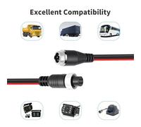 Katnetoly Video per Telecamera per Auto A 4 Pin con di Attivazione Inversa per Telecamera Posteriore, di Prolunga per Aviazione da 10 M