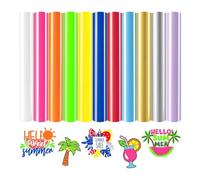Katnetoly Vinile A Trasferimento Termico HTV - Confezione da 12 HTV, 11 Colori Diversi Termoadesivi su Vinile e 1 Foglio di, HTV 12X10 Pollici HTV