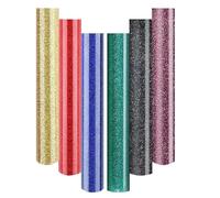 Katnetoly Vinile Glitterato per Trasferimento di 3D, Fogli di Vinile Metallico per Trasferimento di Termoadesivi, Vinile HTV per Trasferimento di Glitterato