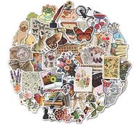 Katnetoly Vintage, 50 per Scrapbook Forniture per Diari Vintage, Decalcomanie in Vinile Impermeabili per Diario Spazzatura di Pianificatori