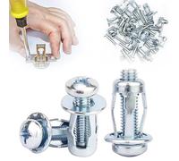 Katnetoly Vite Ad Espansione Dado Petalo, X 20 Dado In Metallo A Forma di Petalo Jack Petalo per Parete Cava Plastica Sottile Metallo Sottile Durevole Facile Installazione A