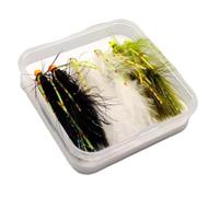 Katnetoly Woolly Bugger Fly Fishing Luces in Metallo Streamer di Olive per Salmone Ideale per Acqua