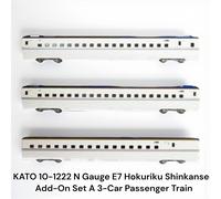 KATO 10-1222 N Gauge E7 Hokuriku Shinkansen Add-On Set A 3-Car Passenger Train