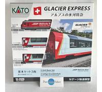KATO 10-2026 Scala N Alps Glacier Express Set Base (3 Auto) Made in Japan NUOVO