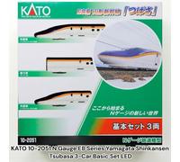 KATO 10-2051 N Gauge E8 Series Yamagata Shinkansen Tsubasa 3-Car Basic Set LED