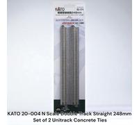 Fascette Unitrack KATO 20-004 scala N doppio binario dritte 248 mm confezione...