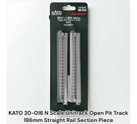 KATO 20-016 Scala N Unitrack Open Pit Track 186 mm Straight Rail Sezione Pezzo