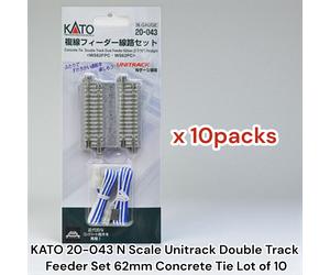 KATO 20-043 Scala N Unitrack Double Track Alimentatore Set 62 mm Cravatta in ...