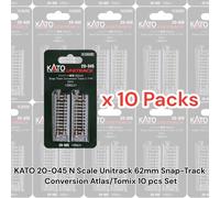 KATO 20-045 Scala N Unitrack 62 mm Snap-Track Conversion Atlas/Tomix Set da 1...