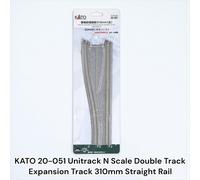 KATO 20-051 Unitrack scala N binario di espansione doppio binario 310 mm guid...