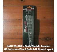 Kato Scambio ferroviario elettrico Scala N 20-202 #6 sinistro Made in Japan (EP718-15L)