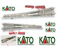KATO 20-202 SCAMBIO ELETTRICO SINISTRO a 15° Gr. mm.718 CON MASSICCIATA SCALA-N