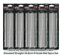 KATO 20-401 UNITRACK Doppio binario rialzato dritto 24,8 cm scala N binario...