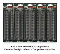 KATO 20-410 UNITRACK binario singolo rialzato dritto 186 mm calibro N binario...
