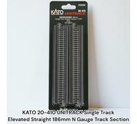 KATO 20-410 UNITRACK Single Track Elevated Dritto 186 mm N Gauge Track Sezione