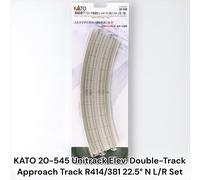KATO 20-545 Unitrack Ev. Set binario di avvicinamento a doppio binario R414/3...