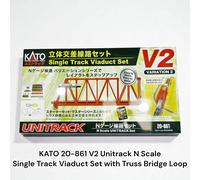 KATO 20-861 V2 Unitrack Scala N Set di viadotti a binario singolo con...