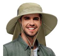 Kato Tirrinia Cappello da Sole all'aperto da Uomo e da Donna con Aletta per Il Collo, Protezione UV Safari Bucket Hat con Protezione per Il Collo, Cappello Estivo a Tesa Larga Pieghevole per