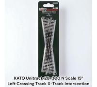 KATO Unitrack 20-300 scala N 15° incrocio sinistro binario X-Track Intersection