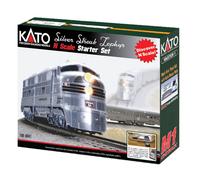 Kato USA Model Train Products N CB&Q Streak Zephyr UNITRACK Starter Set, Silver