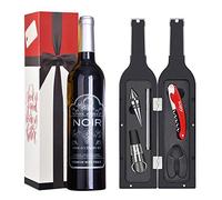 Kato Wine Cavatappi, Kit apribottiglie per Vino, Set di Accessori per Vino, 5 Pezzi, Regalo di San Valentino Perfetto per Amanti del Vino e Bevitori, Argento