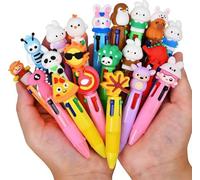 Katomi 12 penne a sfera 4 in 1, 0,5 mm, a scomparsa, divertenti penne per studenti, ufficio, scuola, pensierini di compleanno, modello non selezionabile, spedizione casuale