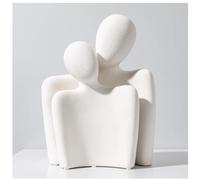 Katoonx Statuette di coppia che abbracciano in ceramica, per amanti dell'abbraccio, colore: bianco