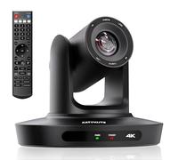 KATOVJJTS Telecamera PTZ 4K UHD con zoom ottico 10X, videocamera per videoconferenze, streaming live per culto in chiesa, USB HDMI IP POE funziona con Vmix, Zoom, OBS, YouTube, Facebook Livestream