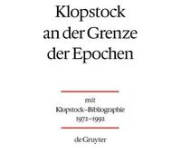 Katrin Kohl Klopstock an der Grenze der Epochen (Copertina rigida)