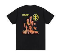 Katseye Beautiful Chaos Album Maglietta Cotone Girocollo Maniche Corte Unisex Hip-Hop Top Uomo/Donna Moda Maglietta-Black||s