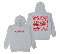 Katseye Beautiful Chaos Merch Felpa con cappuccio a maniche lunghe Streetwear uomo donna felpe con cappuccio, Grigio, XXS