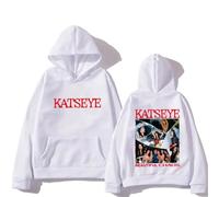 KATSEYE Felpa con cappuccio unisex con scritta "The Beautiful Chaos Fan Support" - Felpa con cappuccio stampata su entrambi i lati, streetwear alla moda per EYEKONS, bianco, M