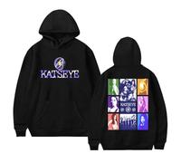 Katseye Merch Beautiful Chaos Album Felpa con cappuccio unisex a maniche lunghe Streetwear Fashion Clothes, Nero , M