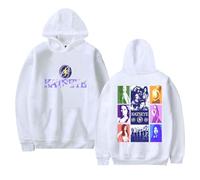 Katseye Merch Beautiful Chaos Album Felpa con cappuccio unisex a maniche lunghe Streetwear Fashion Clothes, bianco, S
