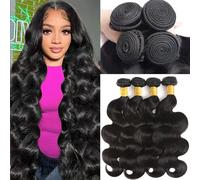 Katspon 12A Fasci Di Capelli Umani 20 22 24 26" Fasci Di Onde Del Corpo Capelli Umani 100% Non Trattati Capelli Vergini Brasiliani 4 Pacchetti Offerte Estensioni Dei Capelli Umani Pacchetti