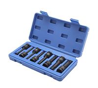 KATSU 1/2" Set di Chiavi a Bussola Profonda Torx 8 Pezzi, T30 - T80 Heavy Duty Chiave, Acciaio al Cromo-Molibdeno di Qualità, Strumento di Riparazione Motori Camion e Trattori 420420