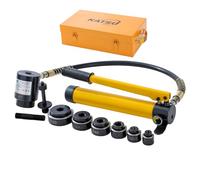 KATSU 10 Ton Punzone Idraulico Hydraulic Knockout Kit 22-60,5mm 6 Punzione Punzonatrice Idraulica in Metallo Strumento di Perforazione per Condotto Elettrico 405193