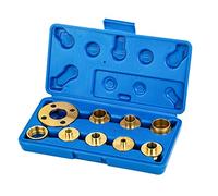 KATSU 10Pcs Kit Guide per Router Modello in Ottone, Parti Del Router Con Adattatore per Controdado Accessorio per Router