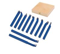 KATSU 11 Pezzi Tornio Fresatura Utensili da Taglio Set 8 x 8 mm Punta in Carburo Cementato Punta Saldatrice Brasata Fresa per Torni CNC Ingegneria della Lavorazione dei Metalli 11011808