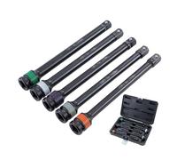 KATSU 5 Pezzi 1/2" Barra di Estensione Limitatore di Coppia 8 Pollici Lunghezza 150 a 200 Nm, CR-MO, per Dadi ad Alette di Bloccaggio di Sicurezza 420371