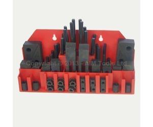 KATSU 58PCs Set di Pinze di Serraggio Scanalatura a T M10 Metrica Precisione per Ingegneria Tornio CNC Macchine da Taglio per Metalli Strumento per Stampi 402215