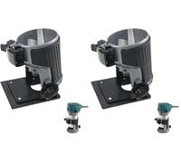 KATSU Base inclinable per Rifinitore, Regolabile Complesso della base del Rifilatore per Katsu Makita RT0700 Fresatrici per Legno Elettriche Trimmer Router (Confezione da 2)