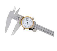 KATSU Calibro a Quadrante 150mm 6" in Acciaio Inossidabile Micrometro Vernier a 4 Vie con Testa Antiurto e Bloccabile ad Alta Precisione 401230