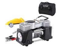 KATSU Compressore Aria Portatile Auto Professionale 150 PSI 12V 32Amp Doppio Cilindro con Luce a LED Gonfiatore per Pneumatici per Auto per Grandi Volumi Pompa per Auto Camper Camion
