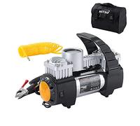 KATSU Compressore d'Aria Portatile 12V 30Amp Professionale di Grande Volume Gonfiatore per Pneumatici per Auto, Pompa per Pneumatici 150PSI con Doppio Cilindro per Auto Camion Camper