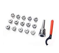 KATSU ER32 MT3 Primavera Collet Set, 15 Pezzi 3-20 mm Precisione Pinza a Molla Mandrino di Adattatore di Prolunga per Macchina per Incidere CNC e Tornio di Fresatura 11023034