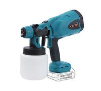 KATSU FIT-BAT 21V Pistola a Spruzzo per Vernice a Batteria 800ml con Ugello 1,8mm e 2,0mm, per Dipingere Pareti Soffitti Mobili Recinzioni, senza Batteria