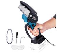 KATSU FIT-BAT Mini Motosega a Batteria Brushless 21V 4 Pollici senza spazzole con Catena Extra e Pompa Dell'olio Manuale, per Rami di Alberi, Taglio del Legno, senza Batteria